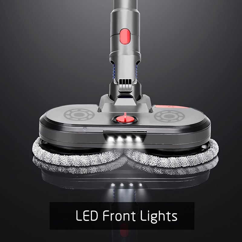 DrRobor Elektromos Felmosó Adapter Dyson V15 V11 V10 V8 V7 Porszívókhoz - Beépített Víztartállyal, LED Világítással, Mosható Fejjel