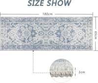 Famibay Vintage Csúszásmentes Futószőnyeg 65x180cm - Mosható Szőnyeg Folyosóra, Konyhába 7
