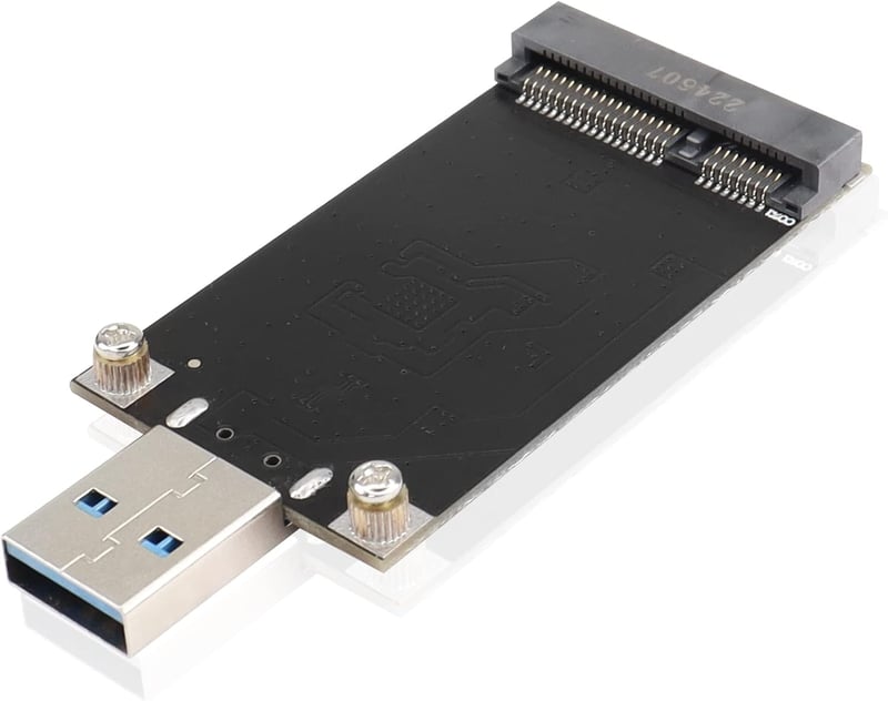 mSATA SSD USB 3.0 Külső Merevlemez Ház 50x30mm - Laptop és PC Kompatibilis Adapter Állapotjelző LED-del