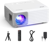AKIYO O1 Mini Projektor 1080P Támogatással, 15000L Fényerő, 250" Képméret, ±50° Keystone, 50% Zoom, Okostelefonhoz, TV Stickhez Kompatibilis 1