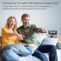 SIMOLIO TV Hangszóró Időseknek - 5,5m Kábel, Optikai/RCA/AUX Csatlakozás, Hangerőszabályzóval 3