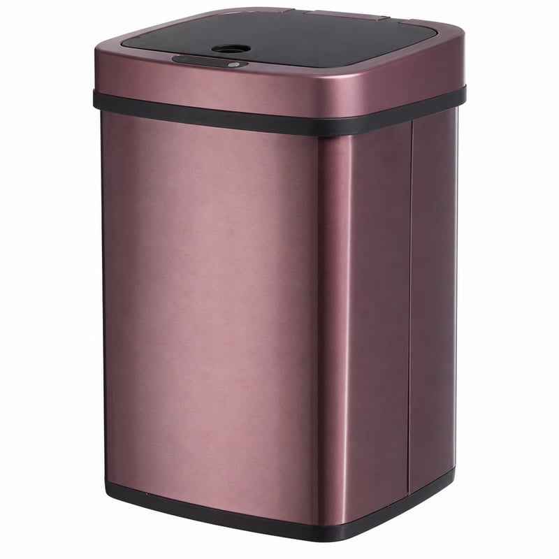 Coș de gunoi automat Amazon Basics din oțel inoxidabil, pătrat, 12L — sistemul electronic de deschidere nu funcționează (stare: vezi a 2-a imagine)