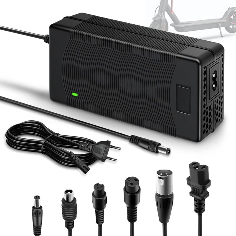 ZIMAOER Univerzális Elektromos Roller Töltő 48V 54.6V 2A - 6 Csatlakozóval E-Roller, E-Bike és Hoverboard Akkumulátorokhoz - EU Adapter