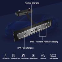 Tesla Model 3/Y USB Hub: 4 az 1-ben intelligens dokkoló, gyorstöltéssel (2021-2022) 2