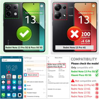 Xiaomi Redmi Note 13 Pro 5G/Poco X6 5G Prémium Bőr Flip Tok - Fekete, Kártyatartóval 2