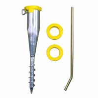 Alberts 610647 Skrutkovateľné puzdro na stĺpiky Ø25-65 mm, 560 mm — chýbajú 3 redukčné krúžky (stav: pozri 2. obrázok) 1