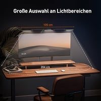 LED Íróasztali Lámpa 24W 105cm Csíptethető 5 Színhőmérséklet 5 Fényerő Érintésvezérléssel Memória Funkcióval Állítható Kar Többszög 3