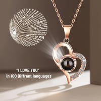 Örök Rózsa Ajándékszett - Valódi Rózsaszirom Holdformában "I Love You" Nyaklánccal, Szerelmi Ajándék Nőknek 3