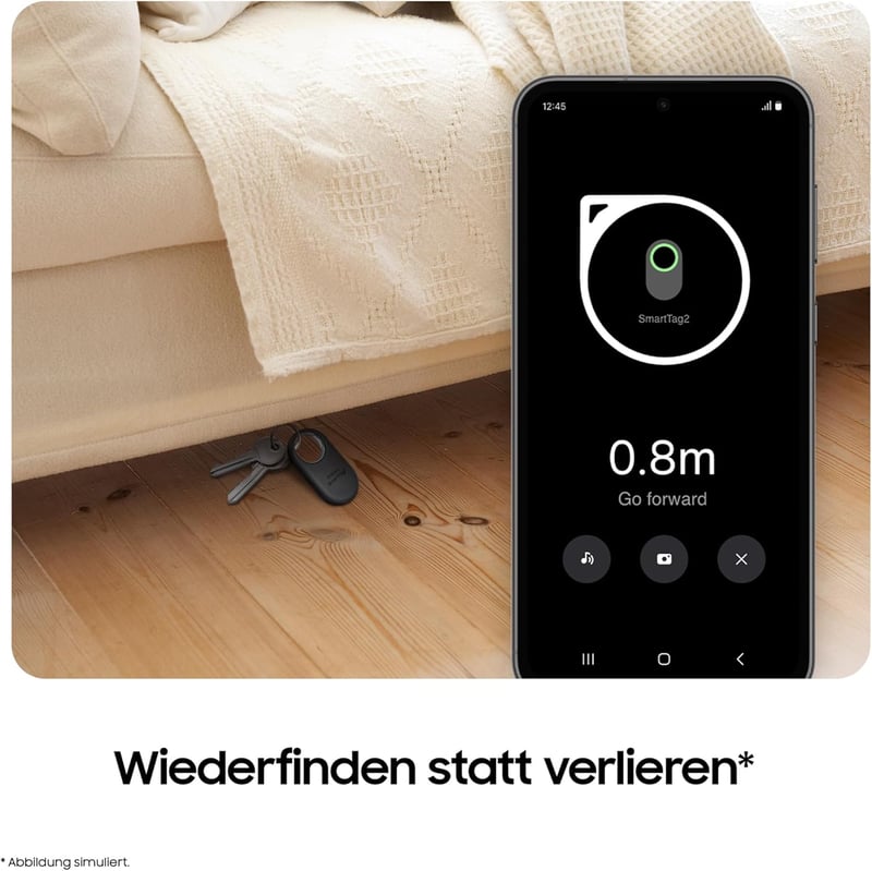 Samsung Galaxy SmartTag2 Fehér Bluetooth Nyomkövető, 500 Napos Üzemidő, Vízálló