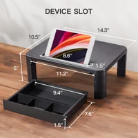 LORYERGO állítható magasságú monitortartó állvány, tárolóval - nyakfájdalom ellen 5