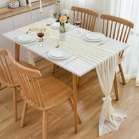 Elegáns Bézs Asztalfutó Esküvőre és Ünnepekre - 300x75 cm 6