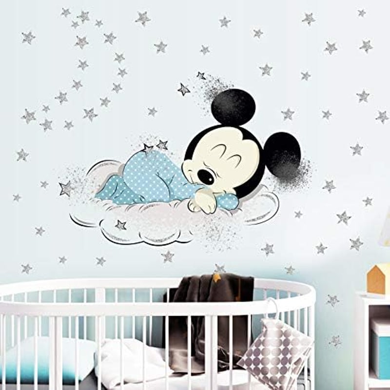 Kibi XXL Mickey és Minnie egér falmatrica gyerekszobába - 2 darabos készlet