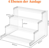 Lifewit Átlátszó Süteménytartó Állvány - 4 Szintes Műanyag Tortatartó Muffinokhoz, Desszertekhez, Esküvőre, Partikra - 30,5 cm, 12 kg Teherb 4
