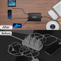 Baseus 165W GaN USB-C töltőállomás 6 portos, MacBook/iPhone/Samsung kompatibilis 6