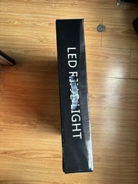 YIDOBLO 18 hüvelykes 96 W dimmelhető LED gyűrűfény állvánnyal, digitális képernyős ring light készlet YouTube és önarcképhez, fehér 2