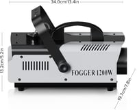 MORFIT 1200W LED Ködgép - Nagy Teljesítményű Füstgép Távirányítóval, 6 Színű Világítással Bulikhoz, Esküvőkre 6