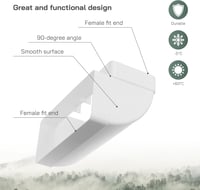Vent Systems 220 x 90mm Függőleges Téglalap Alakú Csőkönyök 90°-os Csatlakozási Szöggel - Szellőztető Rendszerekhez, Fűtéshez és Hűtéshez 4