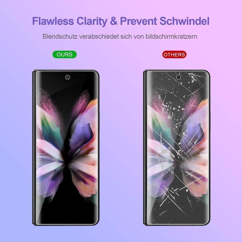 Samsung Galaxy Z Fold 4 5G ujjlenyomatmentes képernyő- és hátlapvédő fólia, 2 db