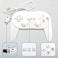 Nintendo Wii Vezetékes Klasszikus Kontroller Pro - Fehér OSTENT Gamepad 6