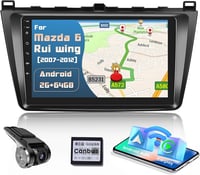 Mazda 6 (2007-2012) 9" Érintőképernyős Hikity CarPlay Autórádió Dashcammel, 2+32GB 1