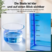 Mucek 2 db 1800 ml Légmentes Mosószer Adagoló Mérőpohárral - Mosópor Tároló Doboz, Kerek Kialakítás, Porálló Tárolóedény 3