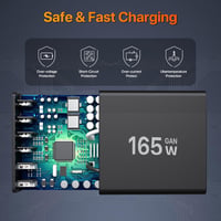 GaN 165W USB-C töltő 6 porttal - iPhone, Samsung, laptop kompatibilis 5