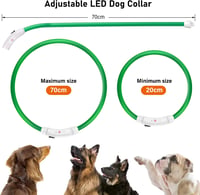 Aicharynic LED kutyanyakörv, 2 db, USB tölthető, vízálló, 3 fénymód 6