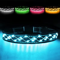 LED-es világító nyakörv kutyáknak, kék, USB-s, vízálló, állítható 1
