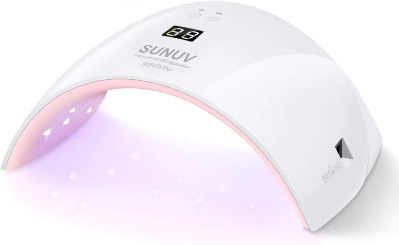 SUNUV LED UV Körömszárító Lámpa - 30/60mp Időzítő, Infra Szenzor, LCD Kijelző, Gél Körmökhöz