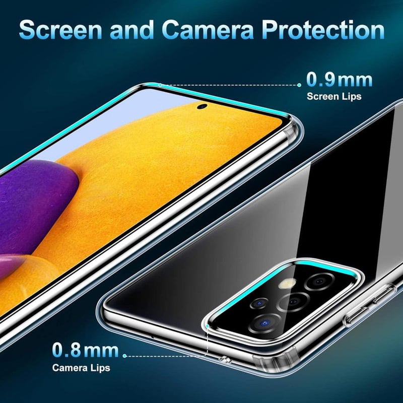 Samsung Galaxy A72 5G Vékony Átlátszó Szilikon Tok - Karcálló Védelem
