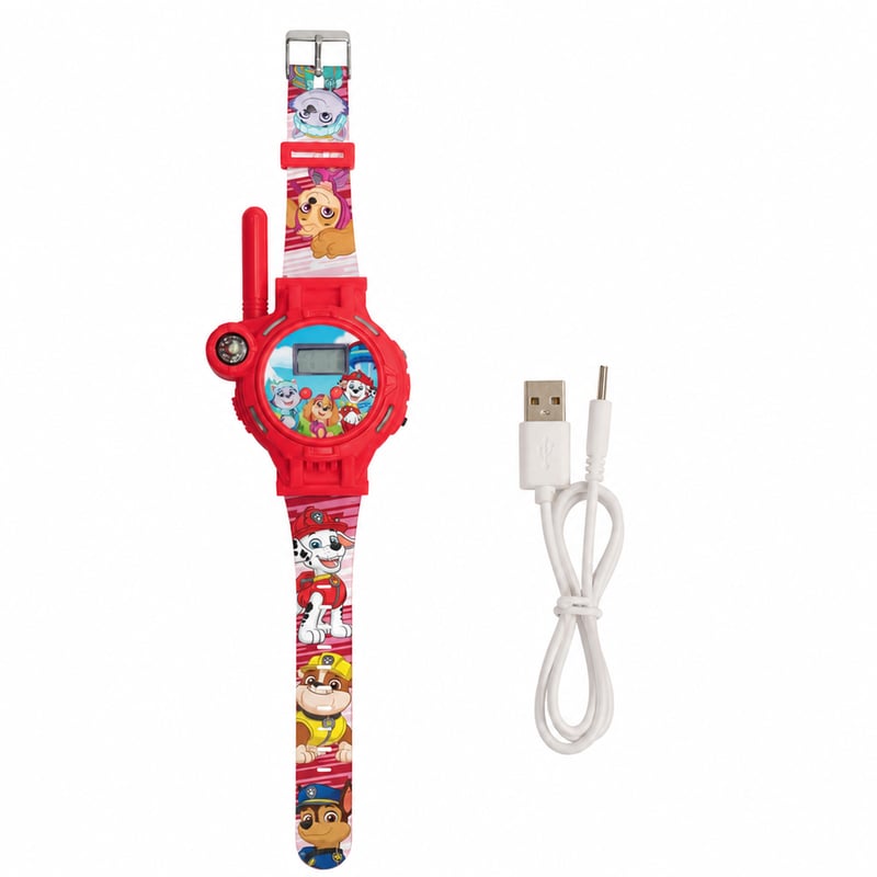 Set 2 ceasuri walkie-talkie Lexibook PAW Patrol DMWTW1PA – defecte, funcționează parțial: ceasul roșu este rupt/deteriorat (stare: vezi imaginea 2)