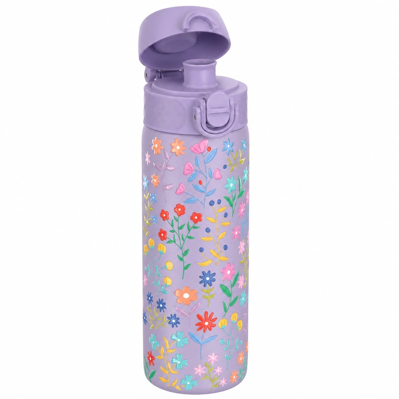 Sticlă termos din oțel inoxidabil ion8 Evo, 500 ml, mov — defectă, funcționează parțial: capac slăbit (stare: vezi a 2-a imagine)