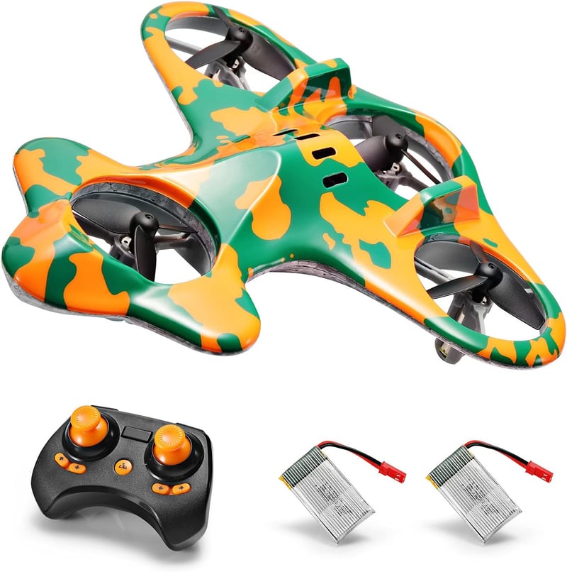 SainSmart Jr. Zöld Mini Drón Gyerekeknek - 3D Flip, 3 Sebesség, 2 Akkumulátor
