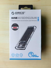 ORICO M.2 NVMe SSD külső ház, 10Gbps USB-C, átlátszó, 2230/2242/2260/2280 méretekhez 8