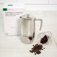 VeoHome Mokka Kávéfőző 10 Csészés 500ml - Rozsdamentes Acél Olasz Moka Kanna Indukciós, Gáz, Kerámia és Elektromos Főzőlaphoz - Dupla Szűrő  6