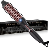 Atopskins Keratin Hőkefe 38mm - Ionos Hajformázó Kefe 120-210°C Hőmérséklet Szabályozással, Argánolaj és Turmalin Bevonattal, Dúsító Hajkefe 1