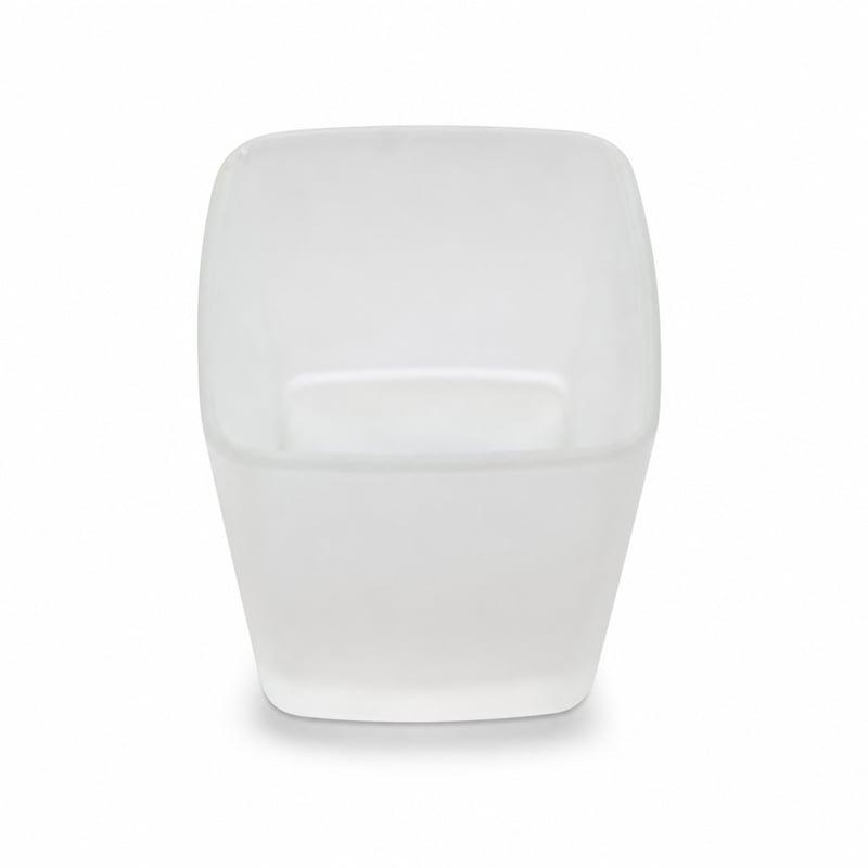 Emco Loft pohár na tekuté mydlo z matného saténového krištáľového skla, 155 ml, 7,4x7,4x9,7 cm, chróm