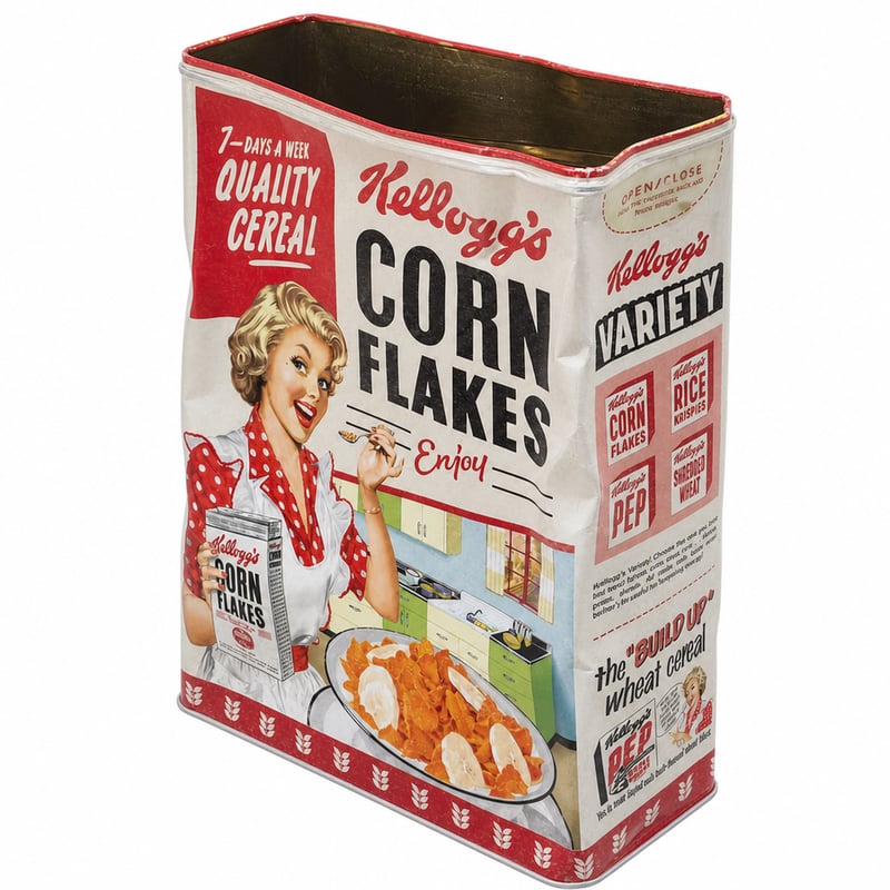 Retro úložný box Nostalgic-Art XL, 4 litre, Kellogg's – Quality Cereal — chýbajúce viečko, vonkajšie poškodenie (stav: pozri 2. obrázok)