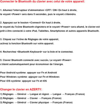 Háttérvilágítású AZERTY Bluetooth billentyűzet iPad, Mac, Windows, Android eszközökhöz 7