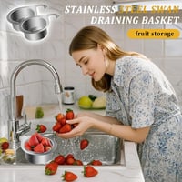 Sunshine smile Hattyú Alakú Mosogatószűrő - Rozsdamentes Acél Konyhai Lefolyószűrő, Többfunkciós Edényszárító Kosár, Térkímélő Mosogatóba Ak 5