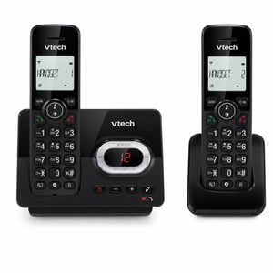 Bežični telefon VTech CS2051 s 2 slušalice, telefonskom sekretaricom i velikim tipkama — bez baterija (stanje: vidi 2. sliku)
