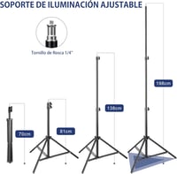 Potaeco Stúdió Világítás Szett 2db Oktogon Softbox LED 150W Távirányítóval Állítható Állvánnyal Fotózáshoz Videózáshoz 9