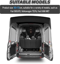 MaxAwe Hátsó Ajtó Védőponyva - 210D Oxford Vízálló Anyag, VW T5/T6 és Ford Transit Kisbuszokhoz - Hóálló Hátsóajtó Védőtakaró Tárolótáskával 4