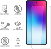 Motorola G84 védőtok és edzett üveg fólia szett - 9H keménység, karbon mintás, fekete 5