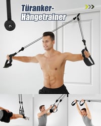 ALongSong Fitnesz Gumiszalag Készlet 6 Ellenállással (20-240Lbs) - Pilates Rúddal, Fogantyúkkal és Ajtórögzítővel - Otthoni Edzéshez, Erősít 3