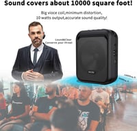 SHIDU Hordozható Hangosító Bluetooth Hangszóróval és UHF Vezeték Nélküli Mikrofonnal - 10W, 1800mAh, MP3 Lejátszás Tanároknak, Idegenvezetőknek 3