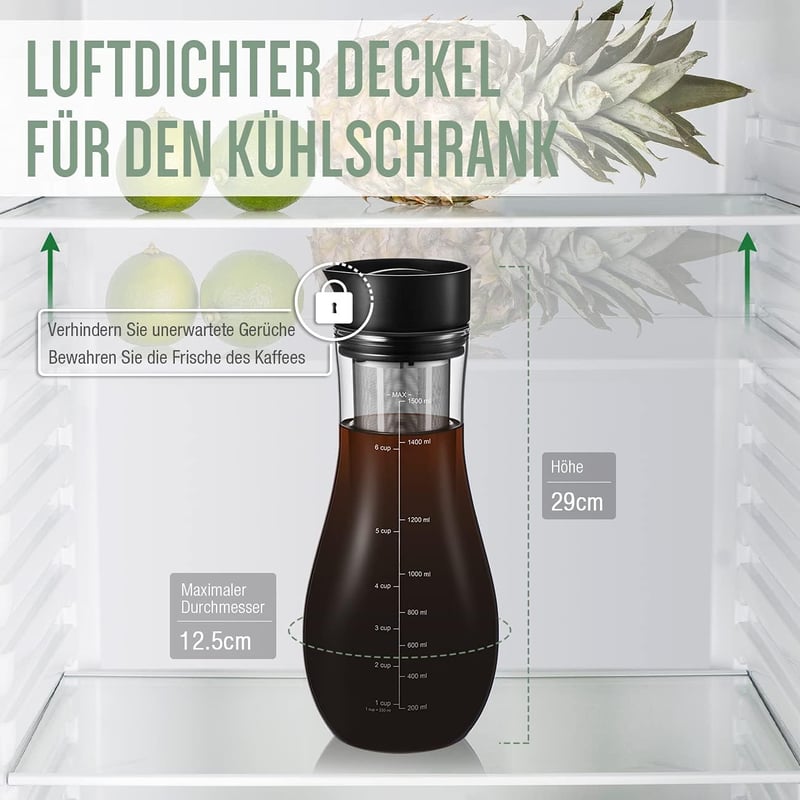Bodum 1,5L-es Cold Brew Kávékészítő Szett Jeges Kávéhoz és Teához