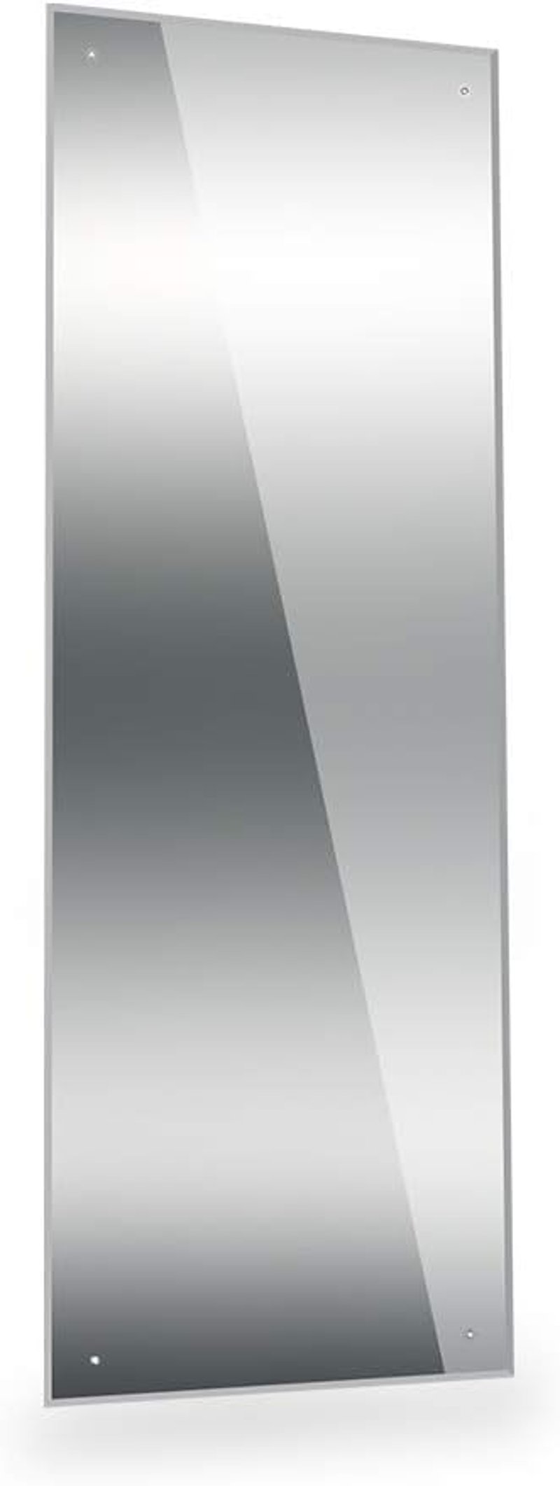 Dripex Keret Nélküli Fürdőszobai Tükör 120x45 cm - Polírozott Szélű Fali Tükör Előfúrt Lyukakkal Hálószobába, Nappaliba