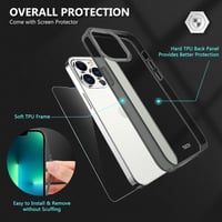 Apple iPhone 13 Pro Max Szürke Áttetsző Szilikon Tok Beépített Képernyővédővel 3