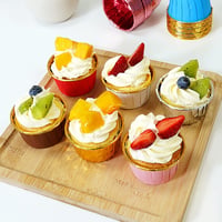 Spesh 50 db Rózsaszín-Arany Papír Sütőforma Muffin Kosárkák - Eldobható Süteményes Kapszlik Muffinhoz, Brownie-hoz és Cupcake-hez 7